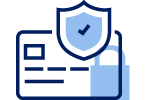 Blue Icon Card Security Lock